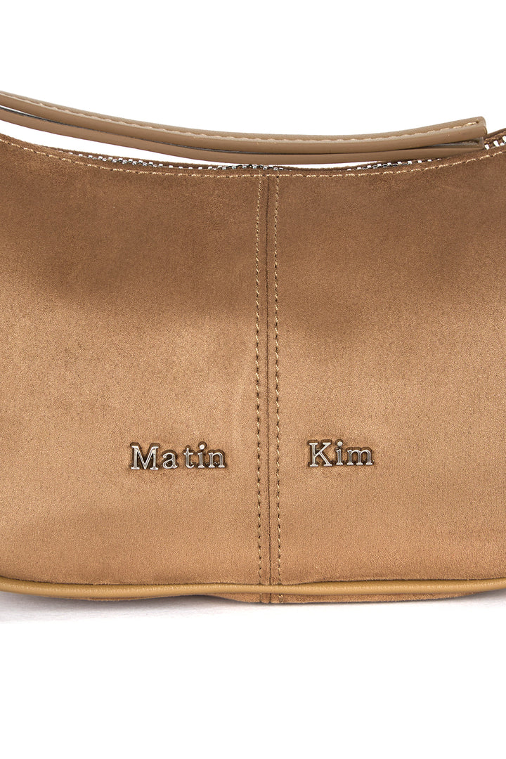 Matin Kim Suede Mini Arc Hobo Bag — Beige
