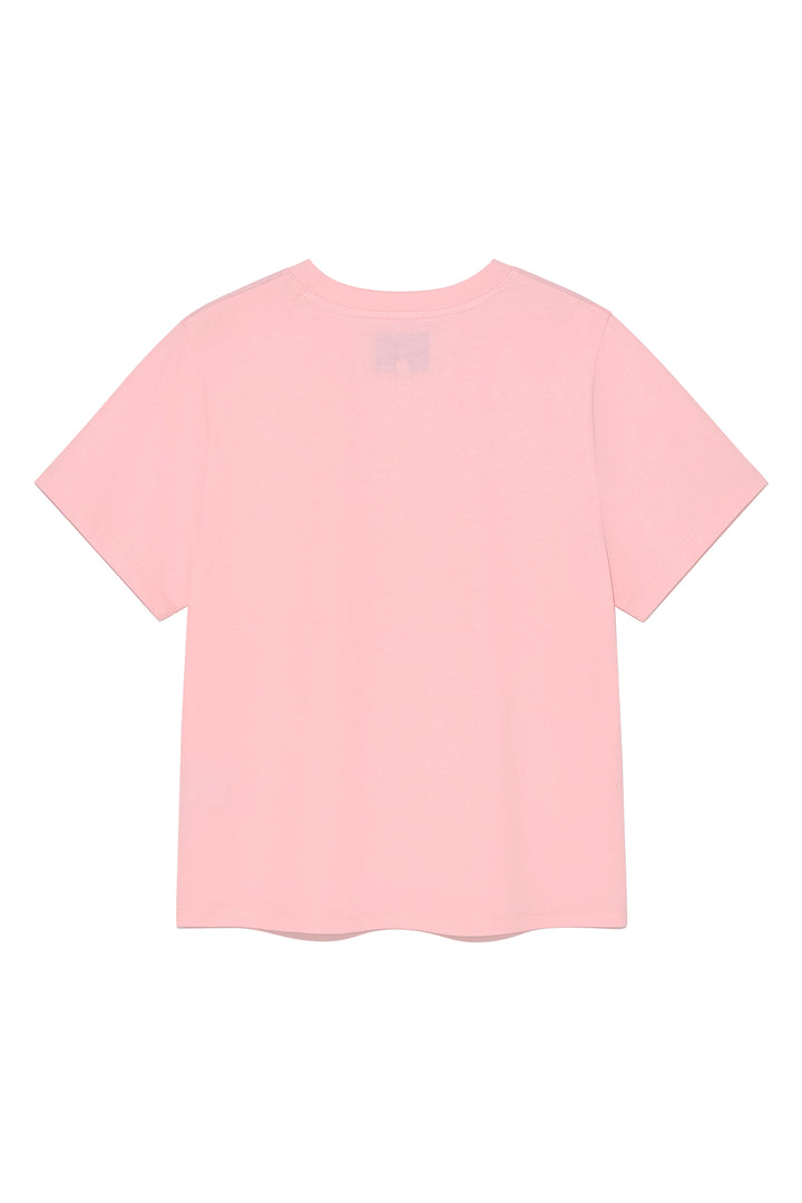 Matin Kim Sticker Graphic Logo Top — Pink