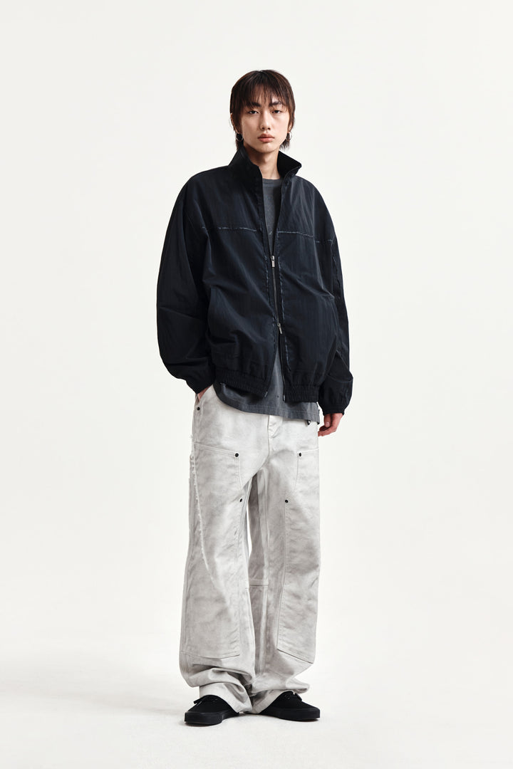 Matin Kim Embroidery Back Logo Jumper — Black