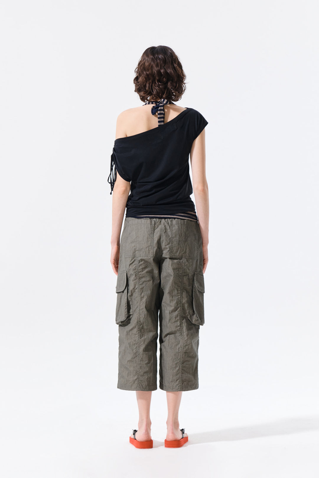 Matin Kim Draped Asymmetric Sleeveless Top — Black