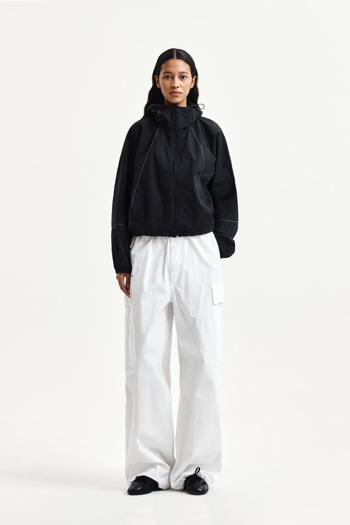 Matin Kim Drawstring Hem Cargo Pants — Ivory