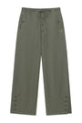 Matin Kim Button Point String Wide Pants — Khaki