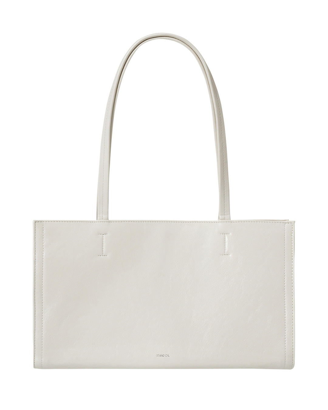 Stand Oil Oblong Bag — Sculptural Shoulder Crossbody — Cream