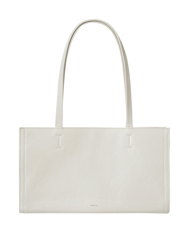 Stand Oil Oblong Bag — Sculptural Shoulder Crossbody — Cream