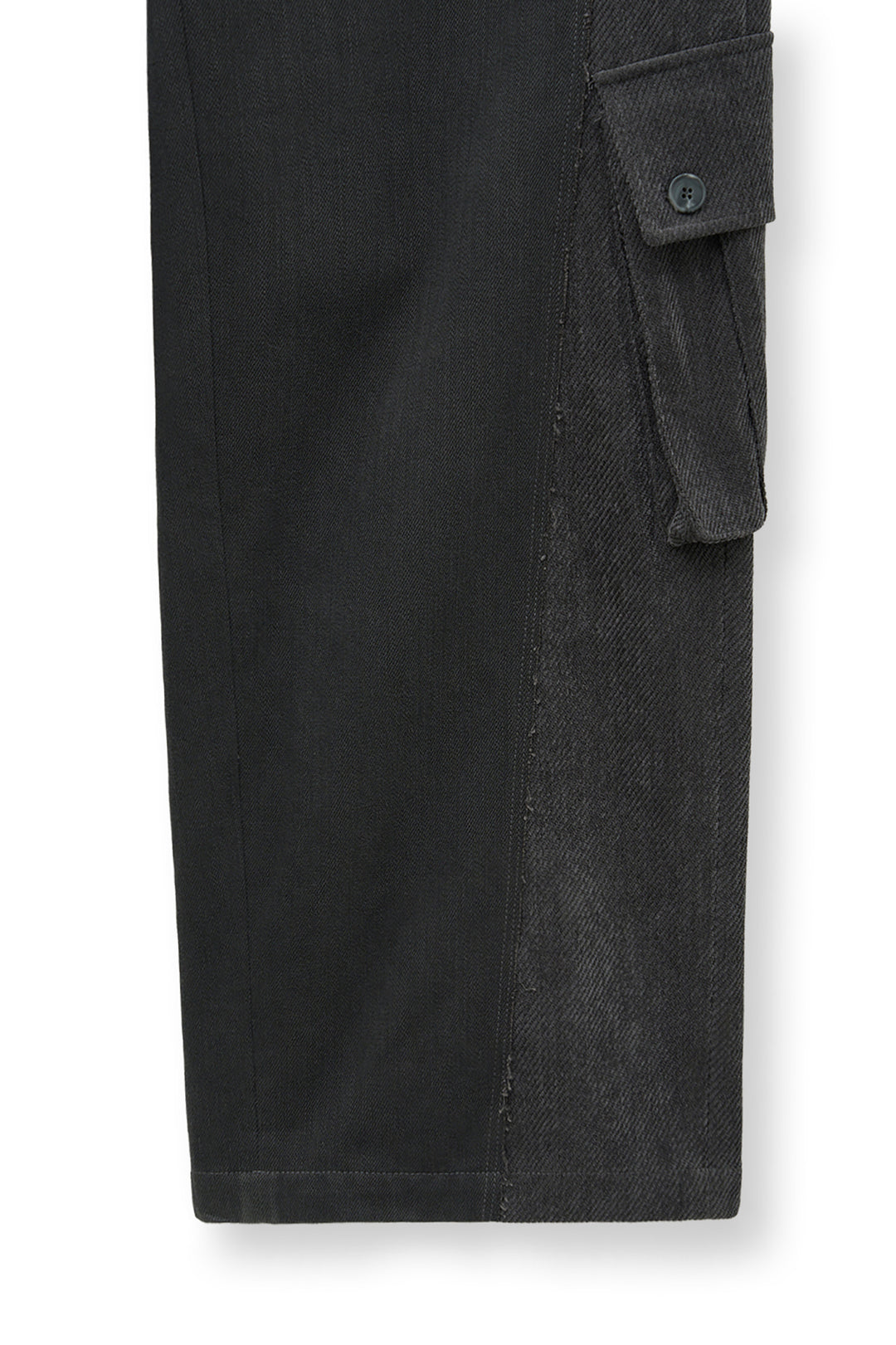Matin Kim Big Pocket Two-Tone Wide Pants — Charcoal