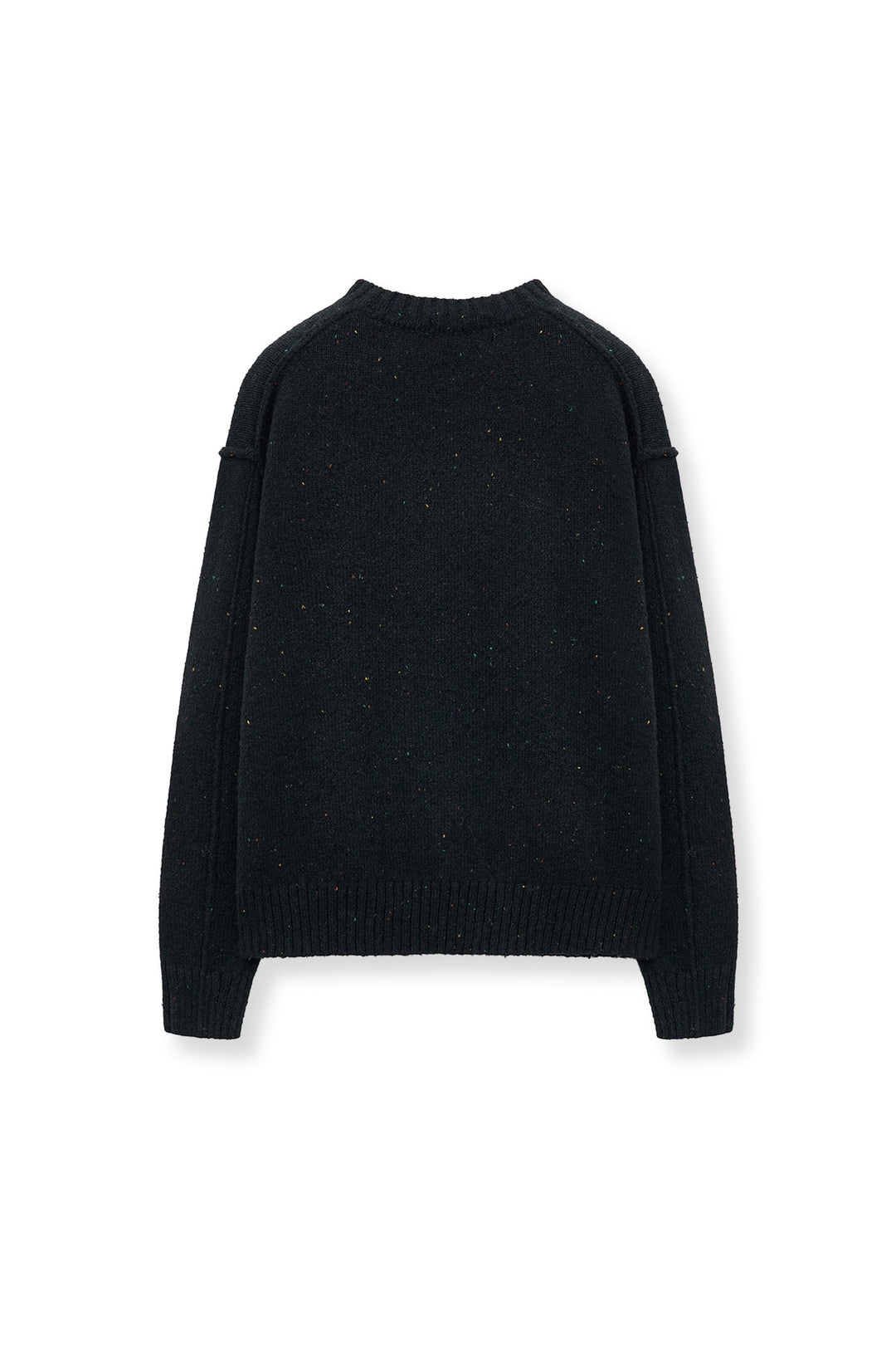 Matin Kim Mixed Yarn Knit Pullover — Dark Navy