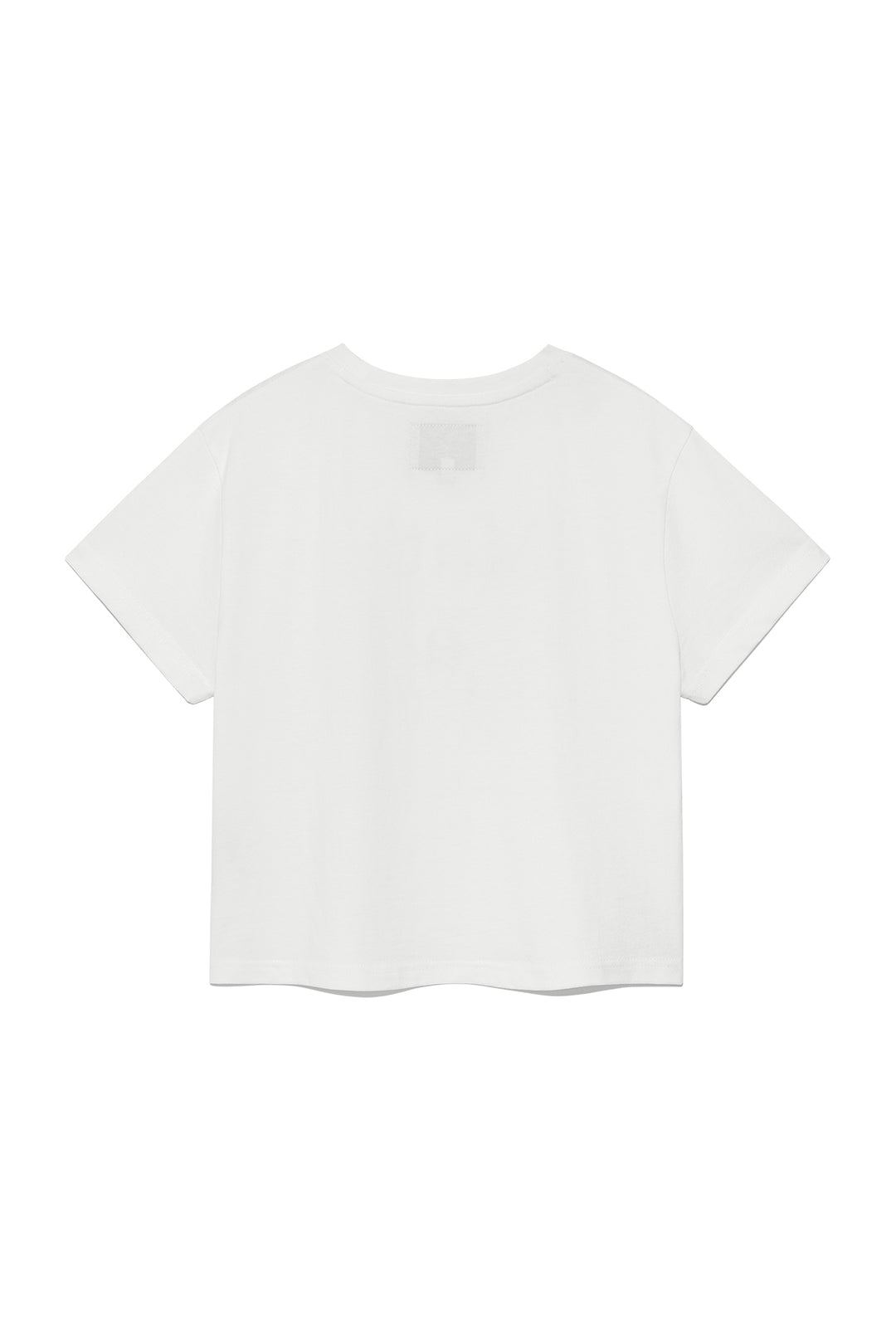 Matin Kim Dusty Typo Graphic Crop Top — White