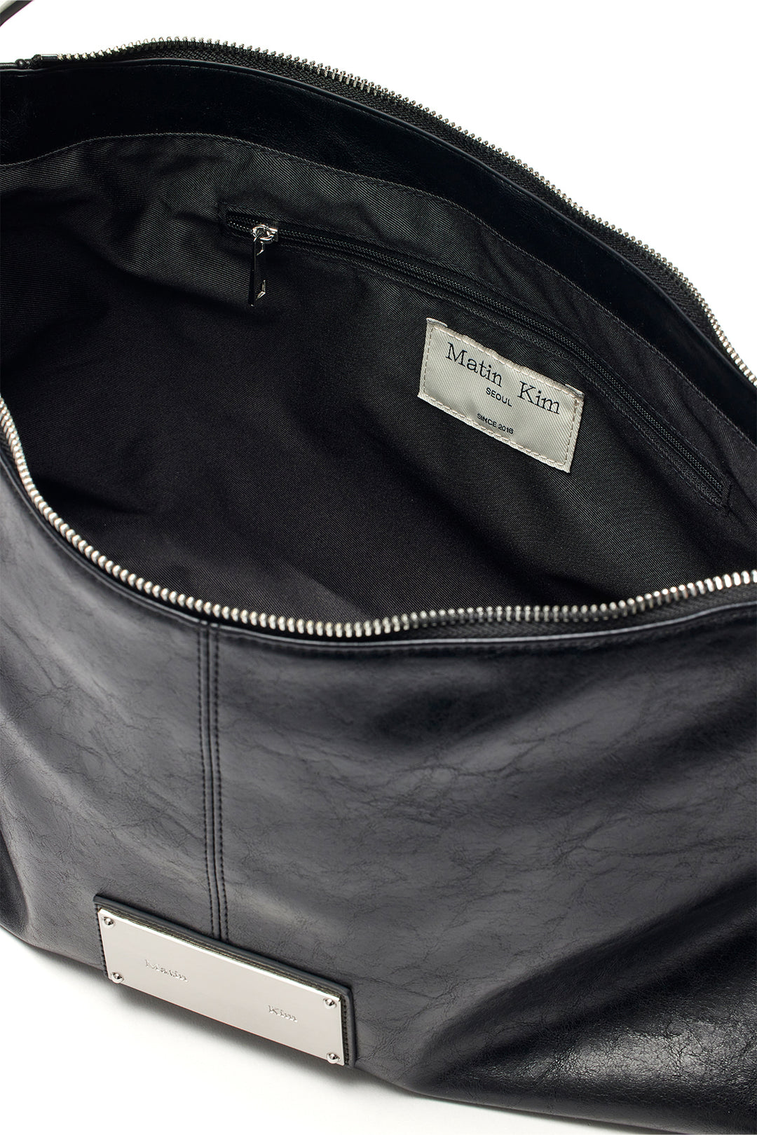 Matin Kim Side Zipper Shoulder Bag — Black