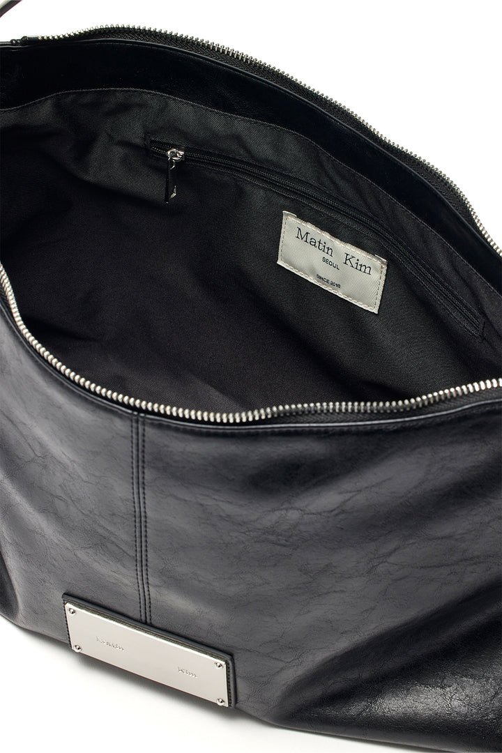 Matin Kim Side Zipper Shoulder Bag — Black