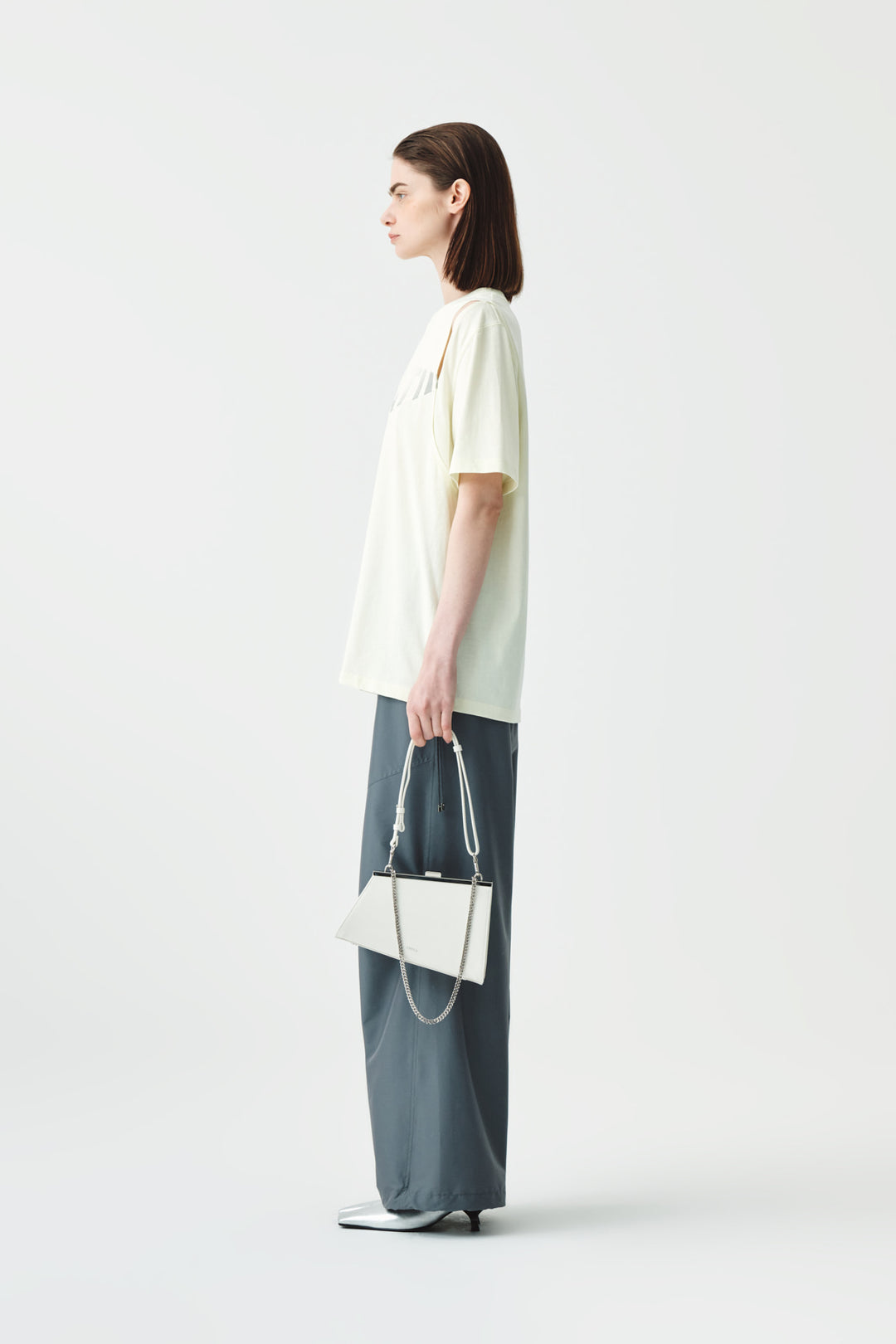 KIMMATIN Cutting Logo Print Oversize Tee