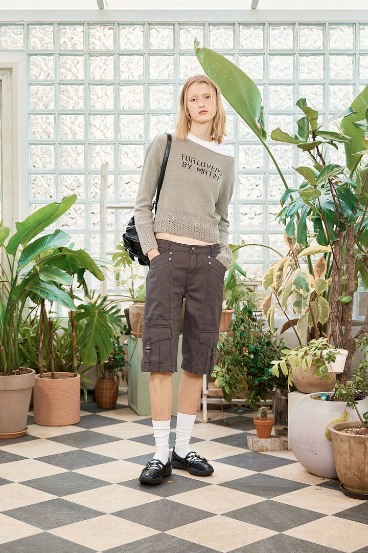 Matin Kim Punching Point Pullover — Olive