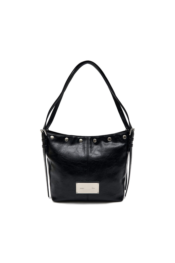 Matin Kim Stud Point Small Shoulder Bag — Black