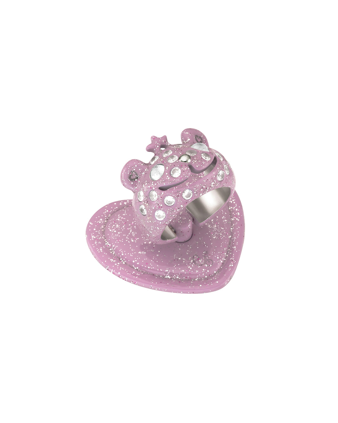 Stand Oil Princess Bear Grip Ring — Glitter Pink
