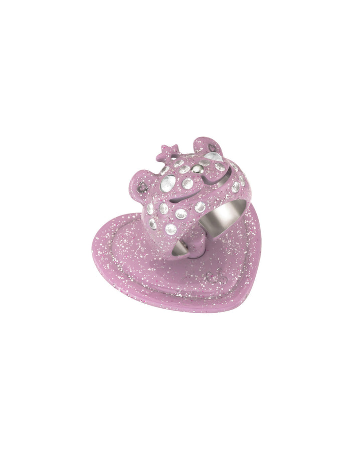 Stand Oil Princess Bear Grip Ring — Glitter Pink