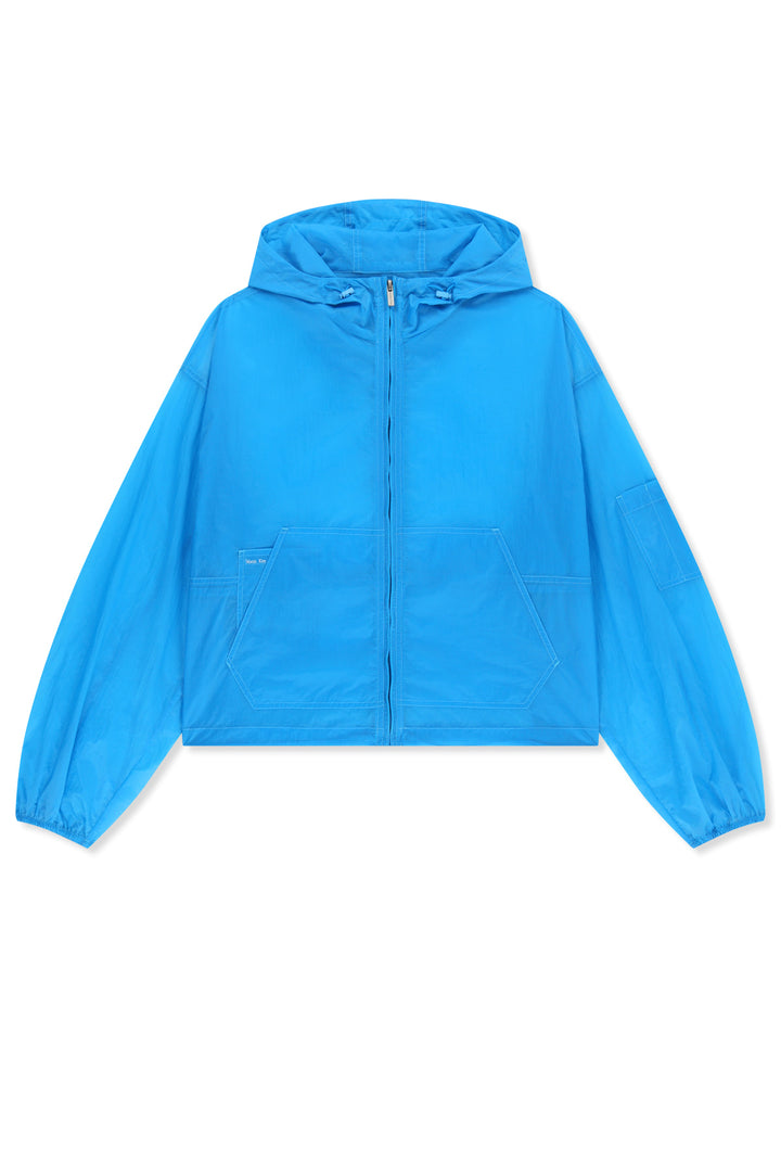 Matin Kim Back Logo Hoody Windbreaker — Blue