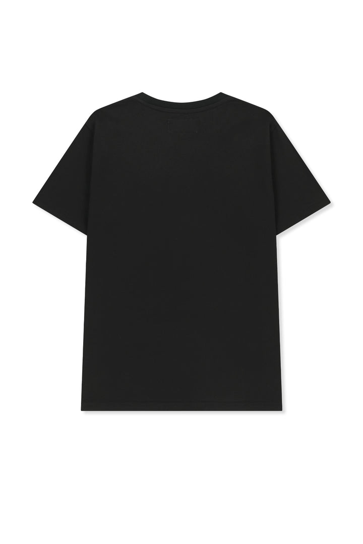 Matin Kim Applique Felt Logo Top — Black