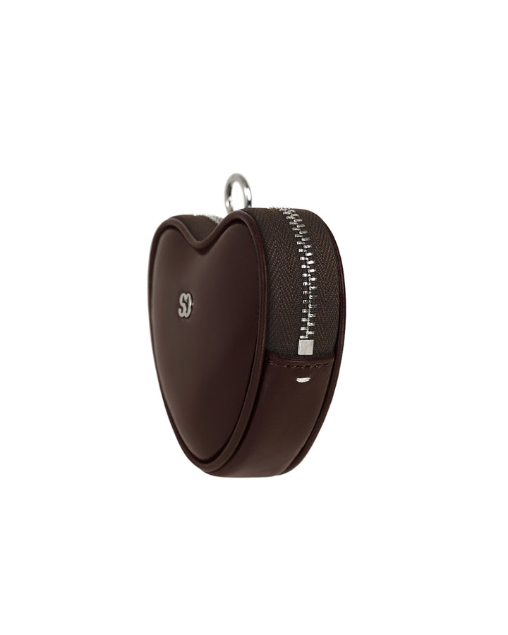Stand Oil Heart Pods Keyring — Maroon