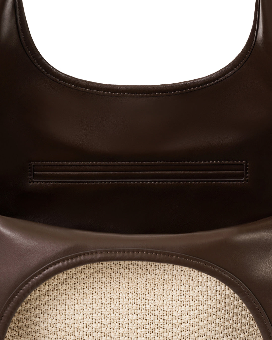 Stand Oil Ringo Bag — Reversible Canvas Crossbody — Raffia Brown