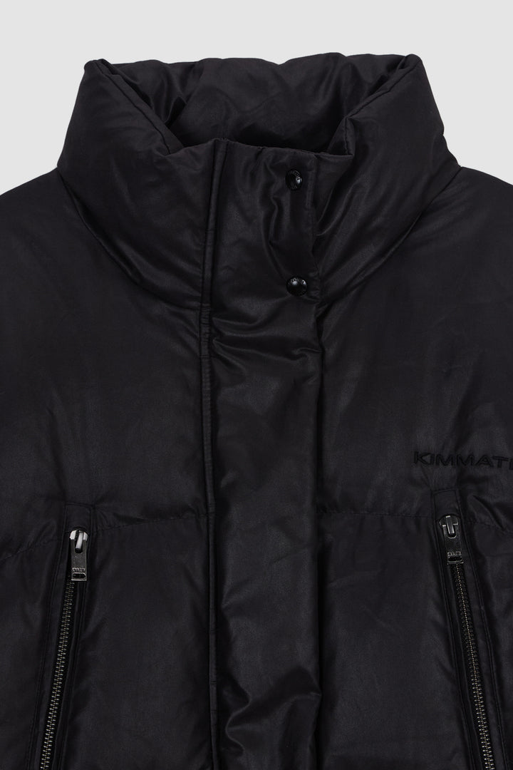 KIMMATIN Zipper Detail Goose Down Jumper — Black