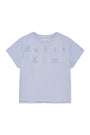 Matin Kim Pintuck Layered Slim Crop Top — Light Blue