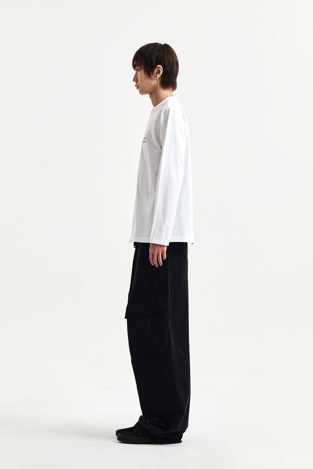 Matin Kim Asymmetric Logo Top — White
