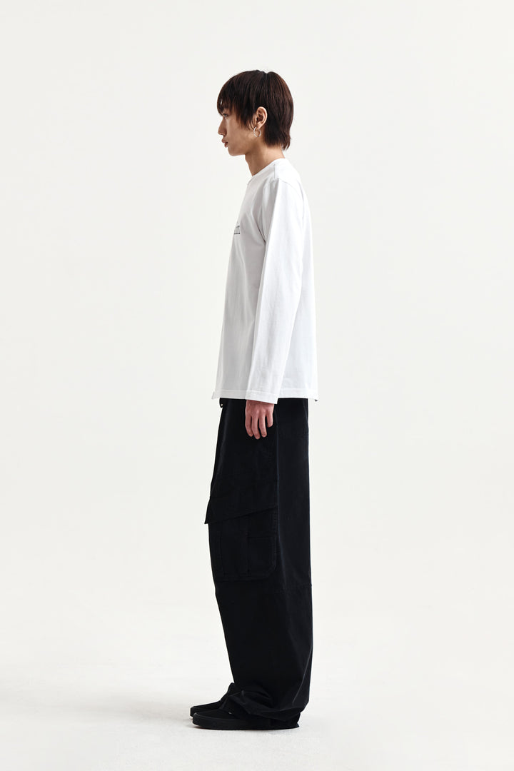 Matin Kim Asymmetric Logo Top — White