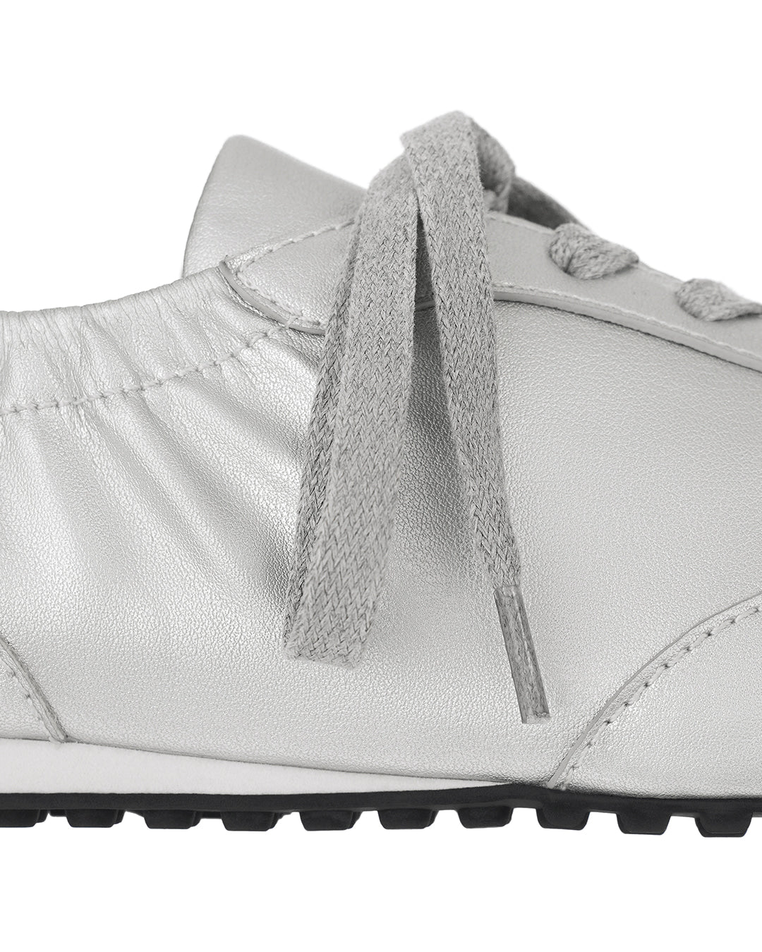 Stand Oil Double Tied Sneakers — Silver