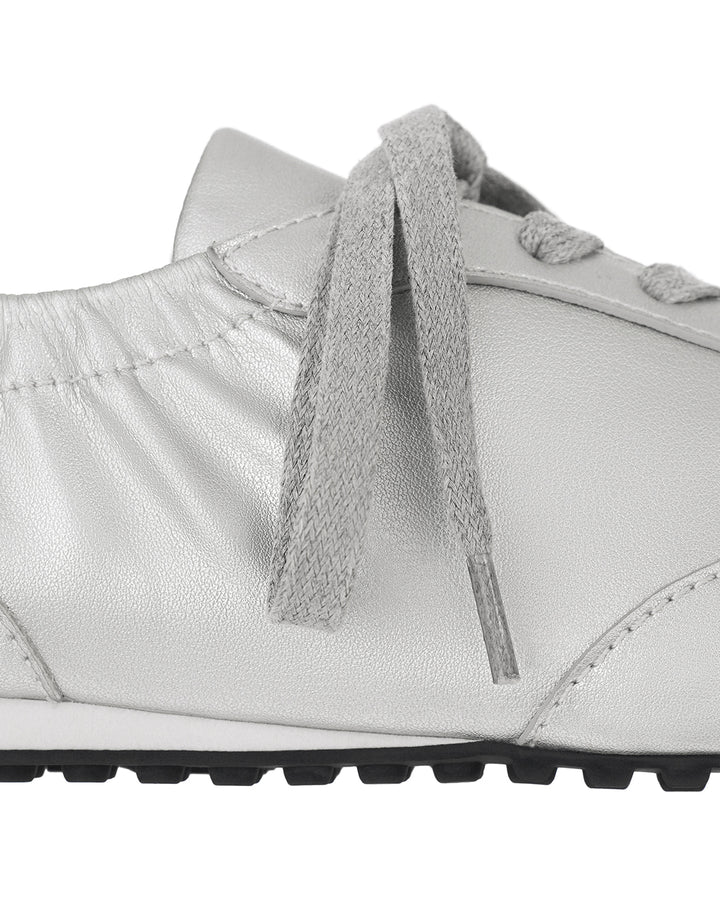 Stand Oil Double Tied Sneakers — Silver