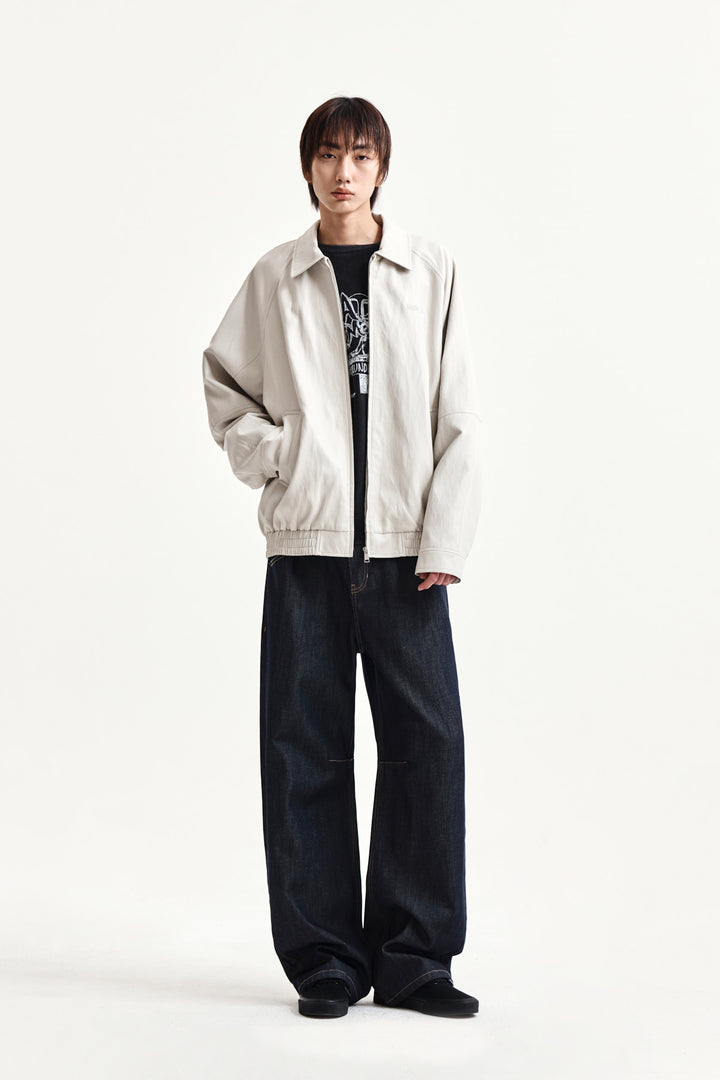 Matin Kim Dart Point Denim Pants — Dark Navy