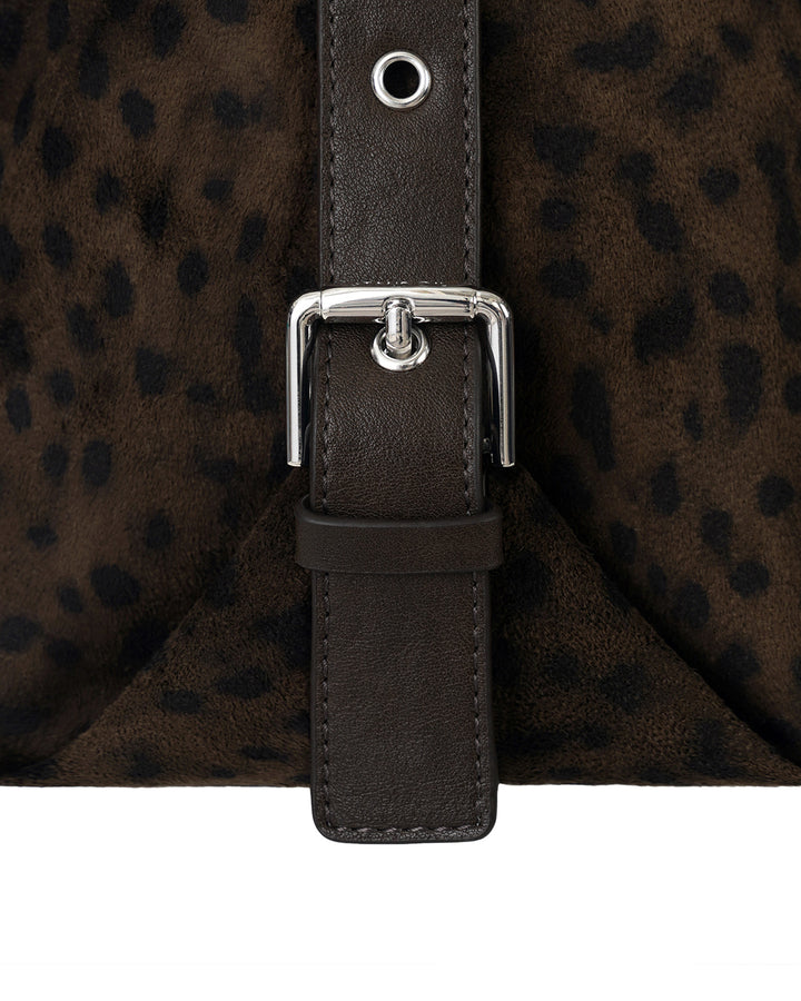 Stand Oil Mushy Bag — Nubuck Slouch Tote — Leopard Brown