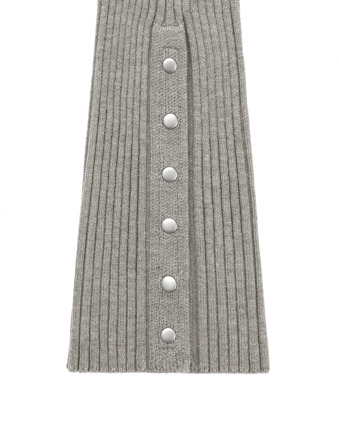 Stand Oil Snap Knit Leg Warmer — Gray