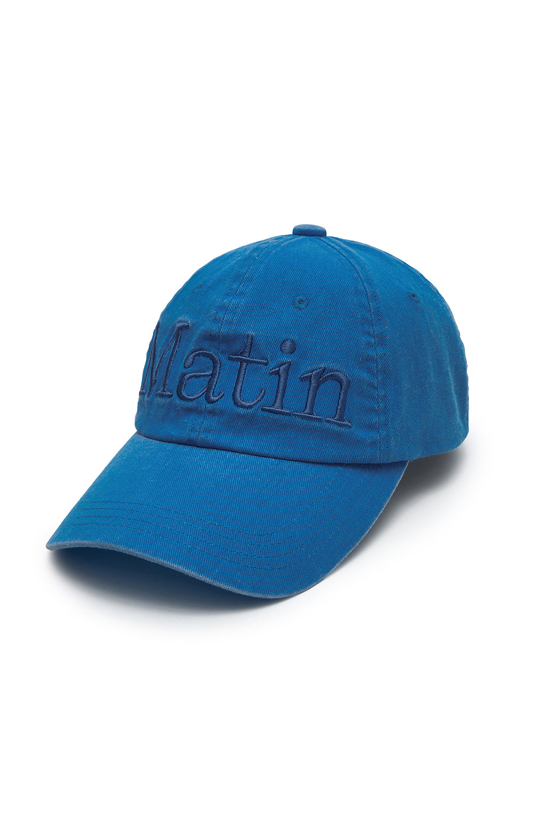 Matin Kim Logo Washed Ball Cap — Blue