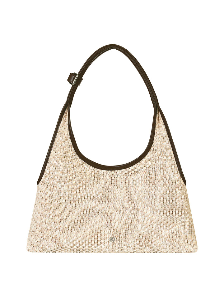 Stand Oil Ringo Bag Mini · Reversible Shoulder Bag — Raffia Brown