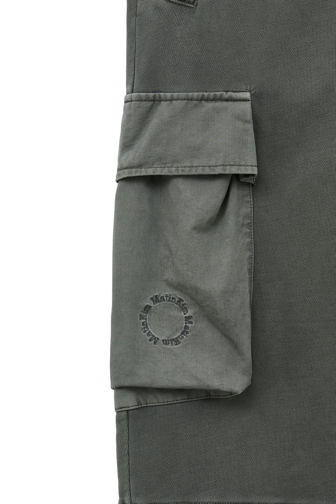 Matin Kim Pigment Dyed Cargo Pants — Charcoal