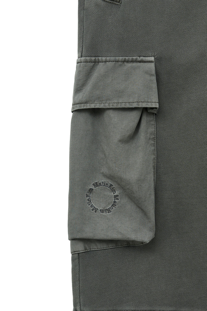 Matin Kim Pigment Dyed Cargo Pants — Charcoal