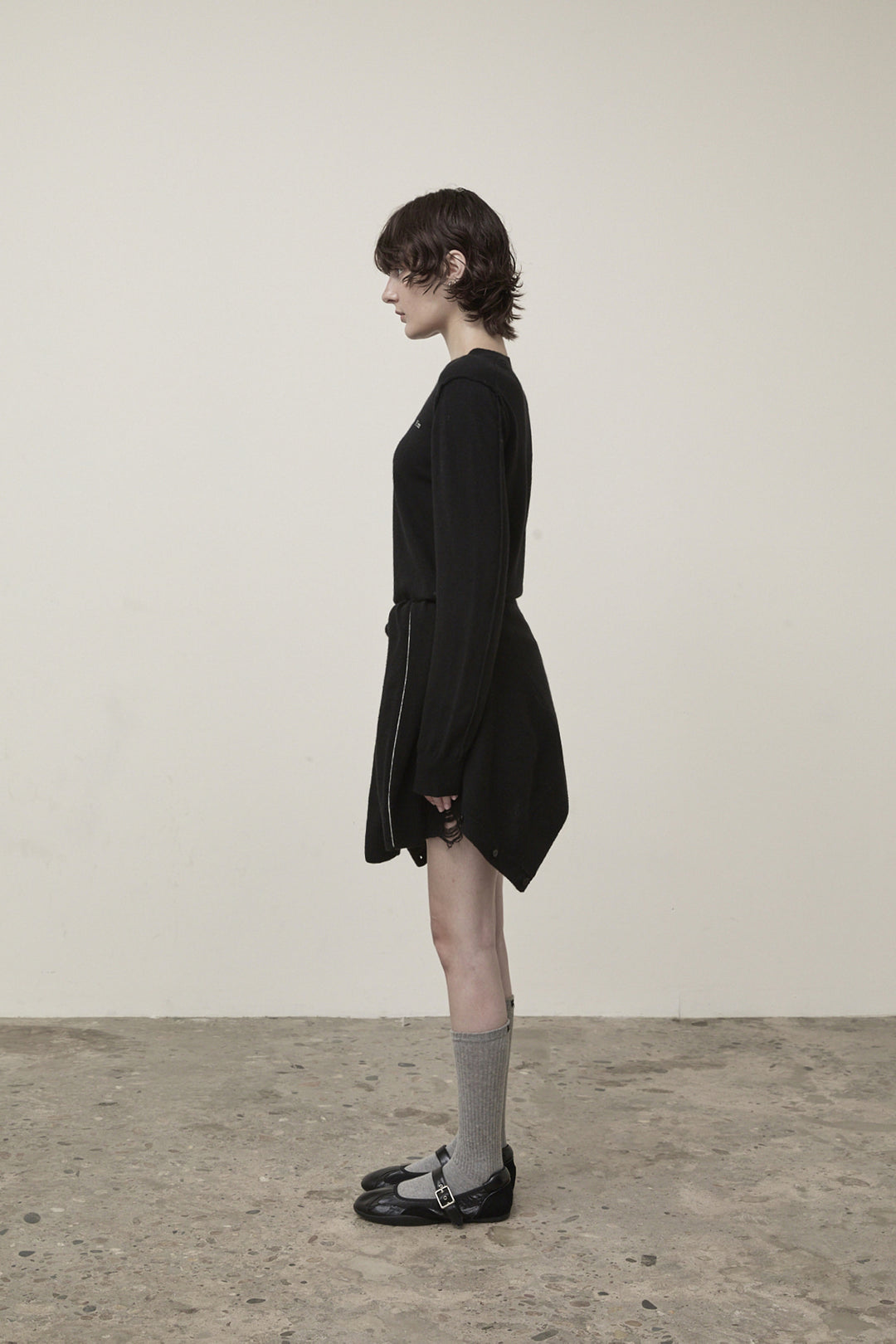 Matin Kim Cashmere Blended Round Knit — Black