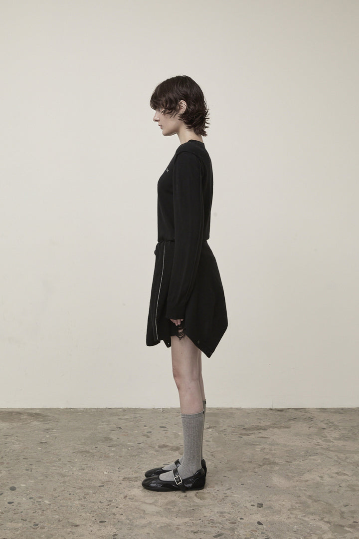 Matin Kim Cashmere Blended Round Knit — Black