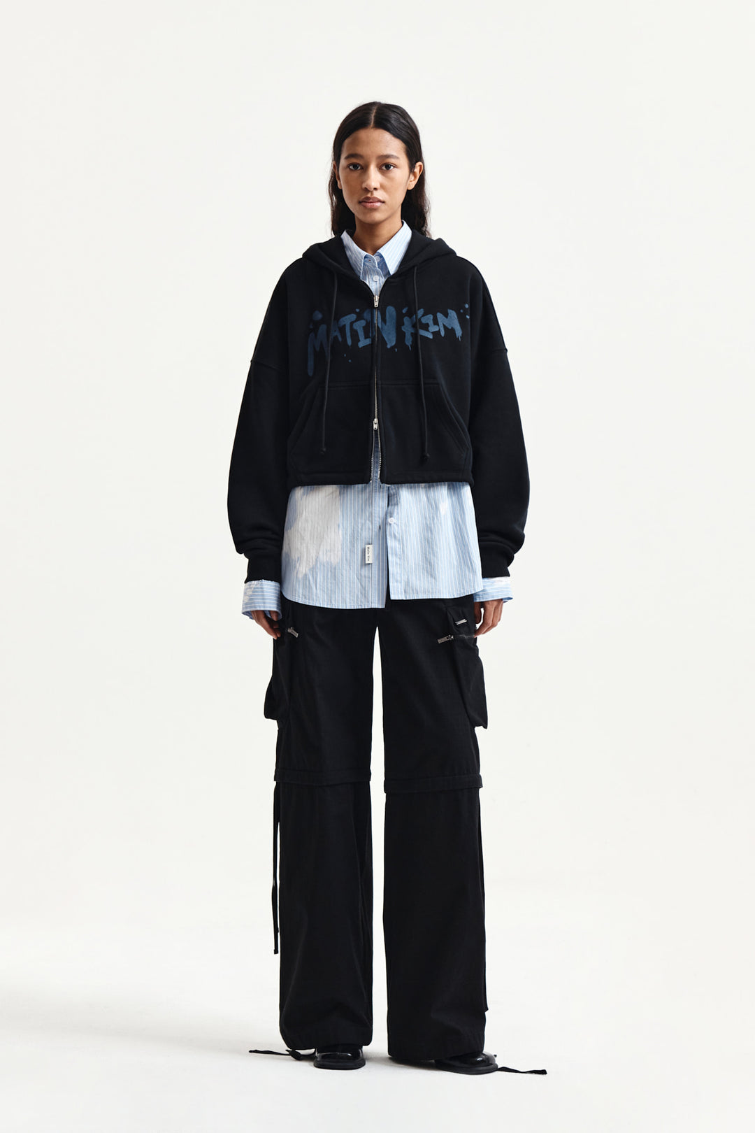 Matin Kim Detachable Cargo Pants — Black