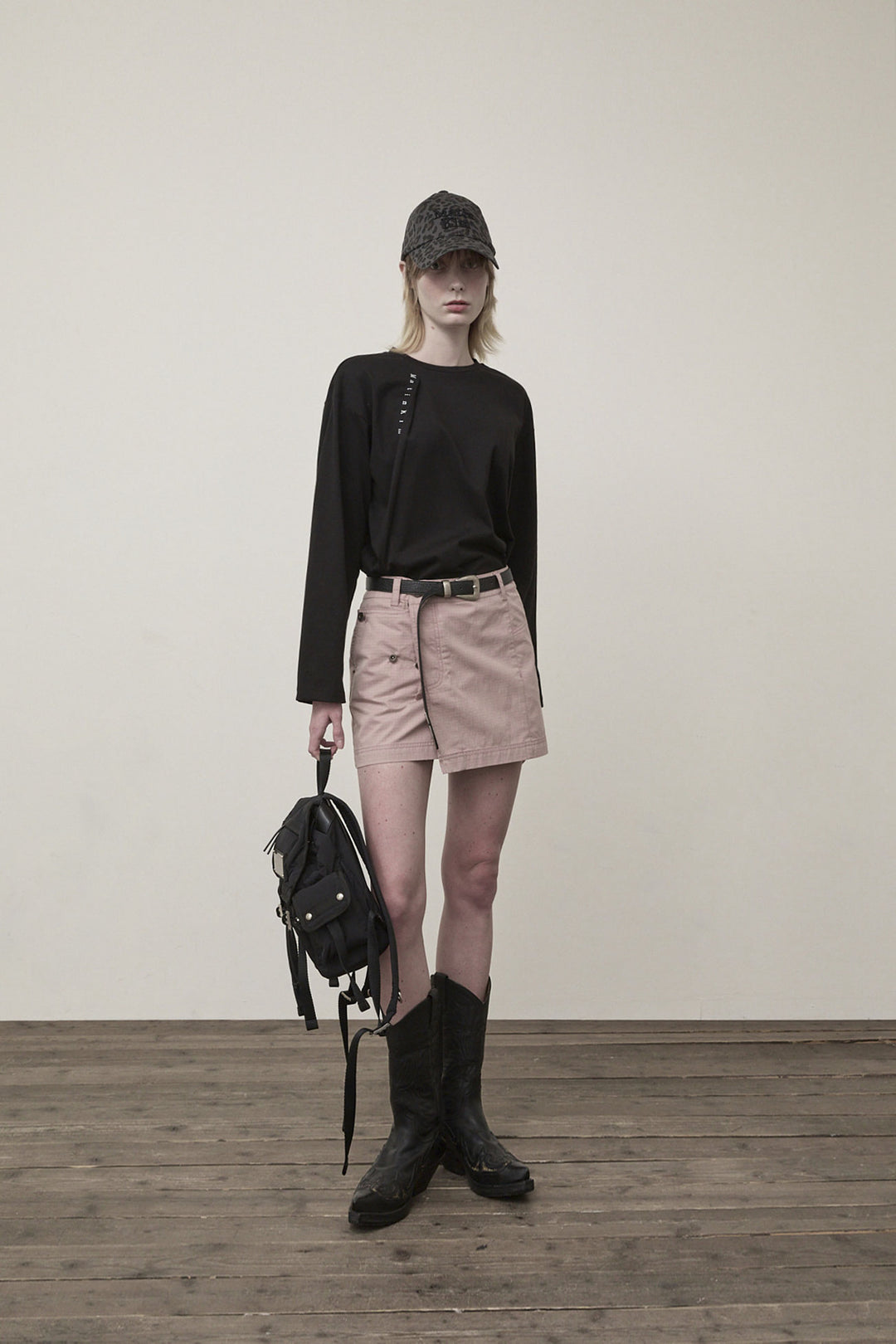 Matin Kim Tuck Point Long Sleeve Top — Black