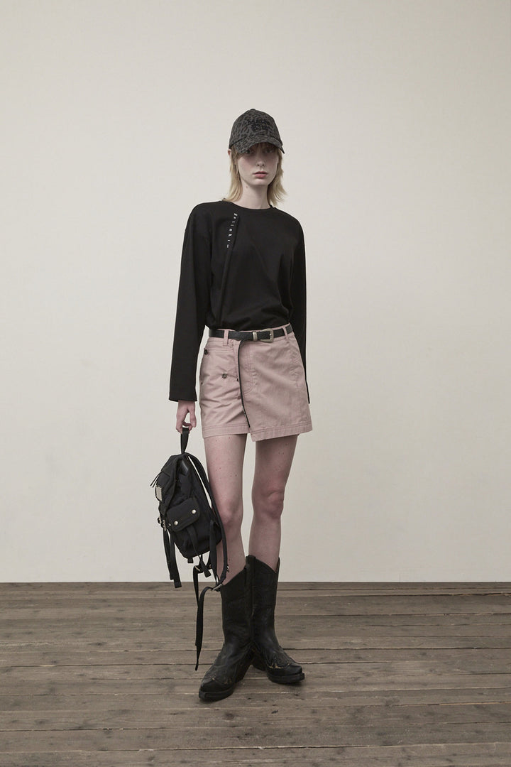 Matin Kim Tuck Point Long Sleeve Top — Black