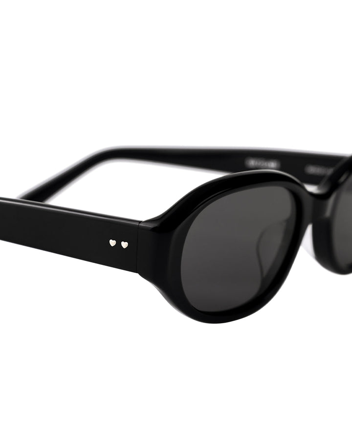 Stand Oil Day Glare Oval Sunglasses — Black