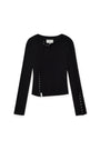 Matin Kim Snap Detail Slim Top — Black