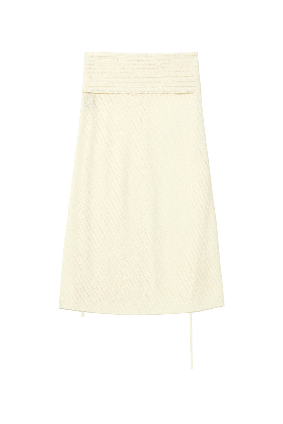 Matin Kim Foldover Layered Maxi Wrap Skirt — Ivory