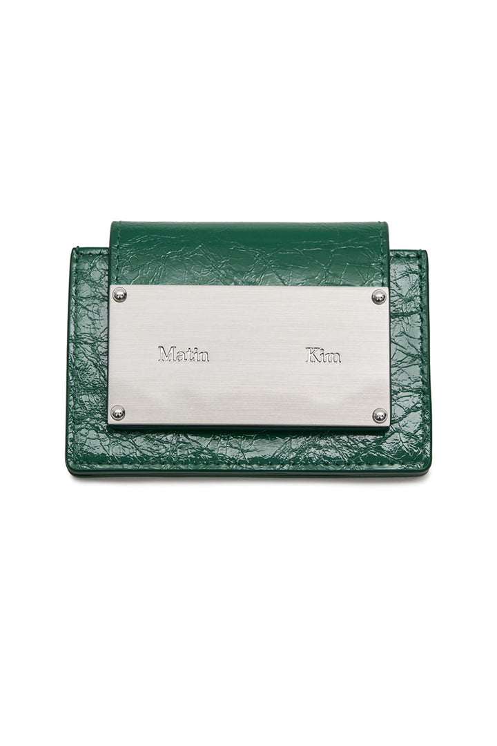 Matin Kim Glazed Accordion Wallet — Green