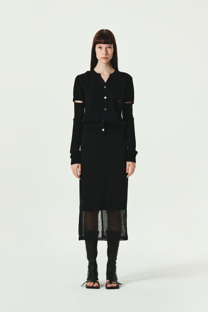 KIMMATIN Two Way Stripe Shirt — Black