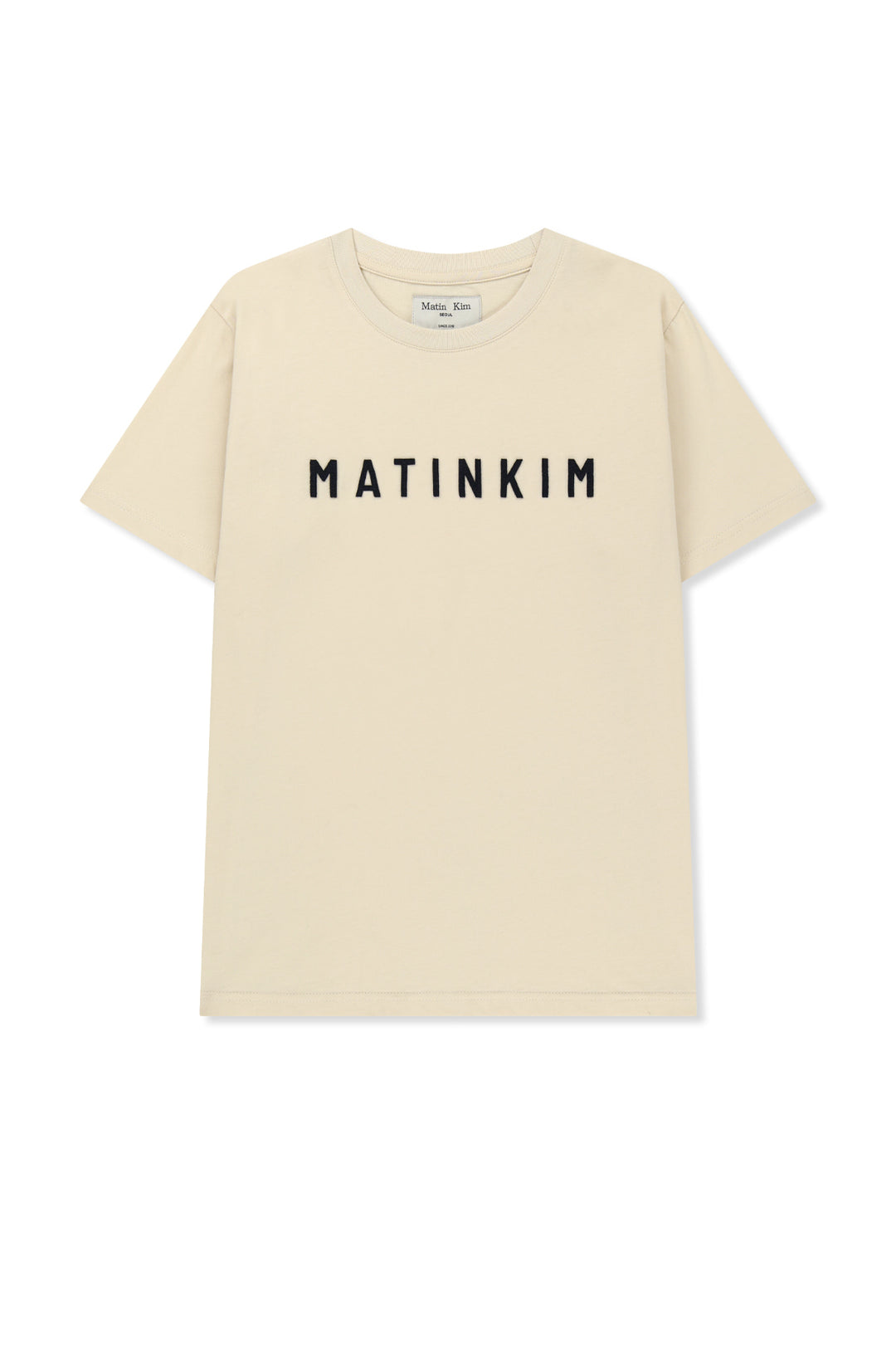 Matin Kim Applique Felt Logo Top — Cream