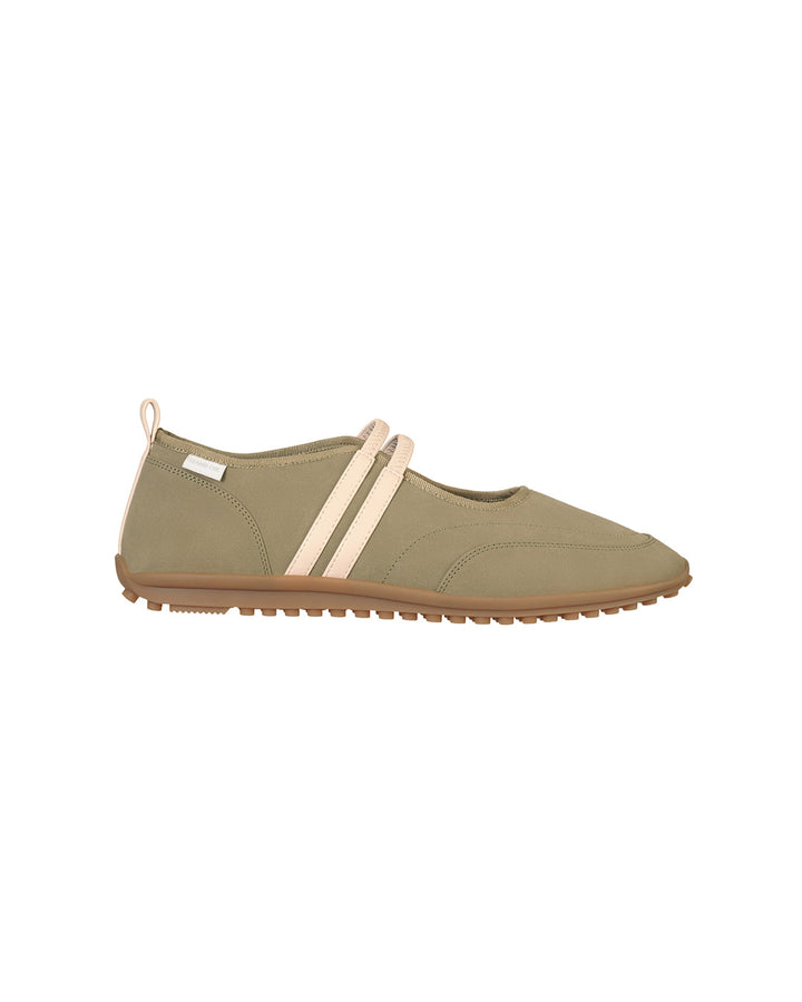Stand Oil Strap Mary Jane Sneakers — Khaki Combo