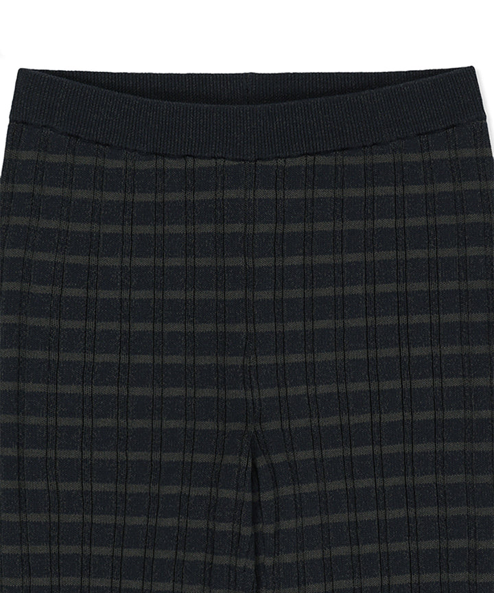 Matin Kim Stripe Knit Shorts — Navy blue