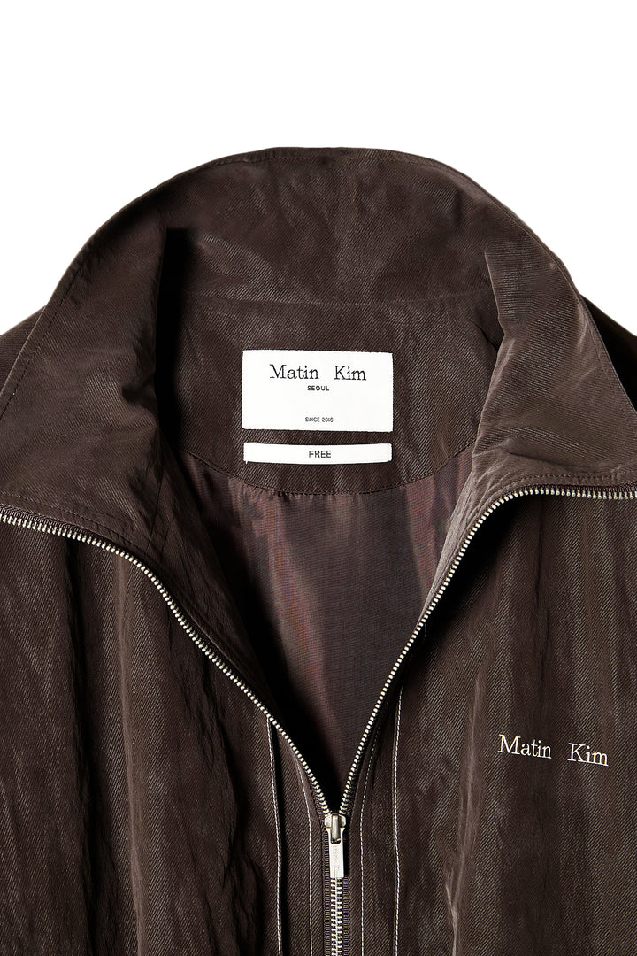 Matin Kim Stitch Point High Neck Jumper — Brown
