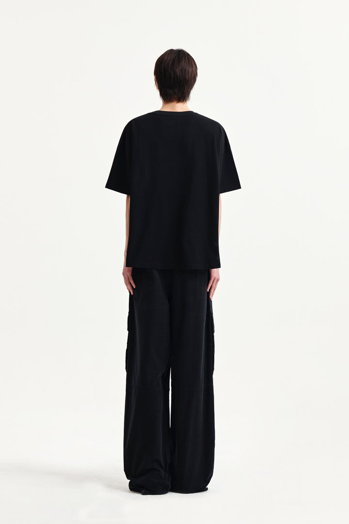 Matin Kim Graffiti Artwork Top — Black